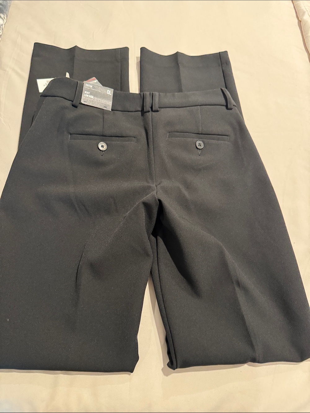 Express Editor low rise boot cut pants 0 long